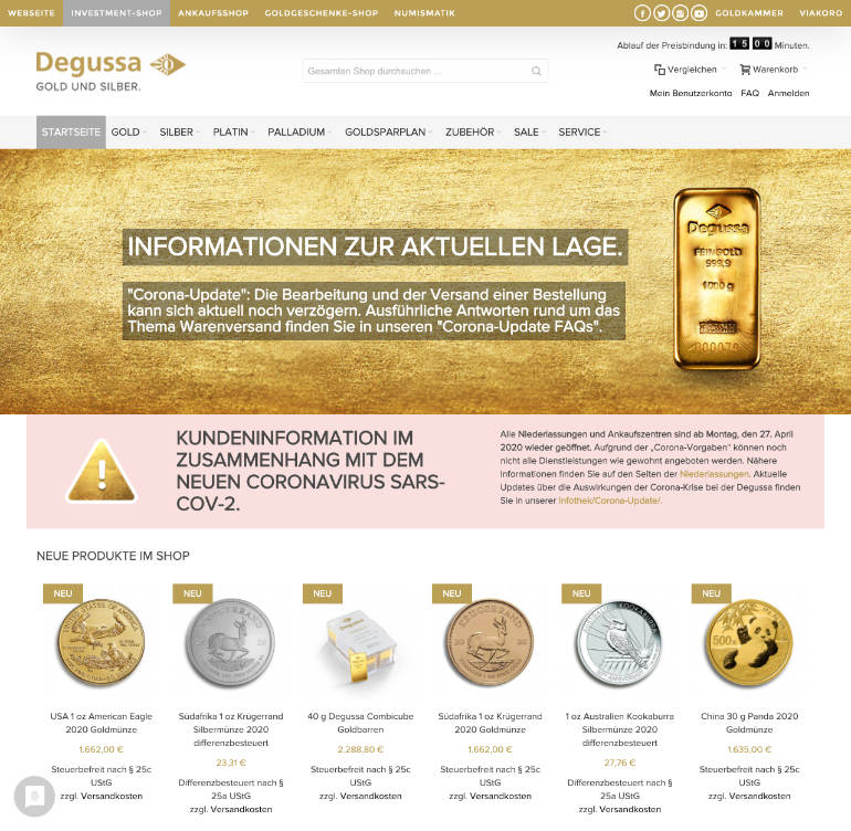 Finden gold in deutschland